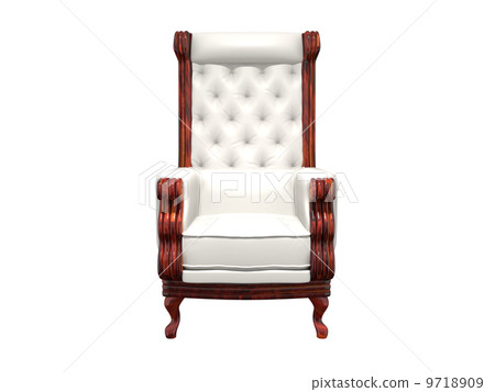 Leather upholstered chair white 9718909