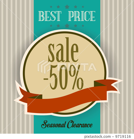 best price label in vintage style 9719116