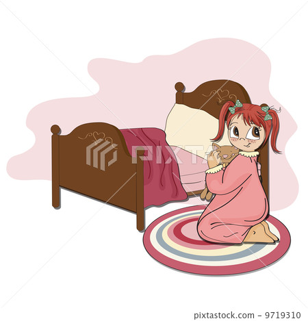 little girl is preparing for sleep little girl is preparing for sleep 9719310