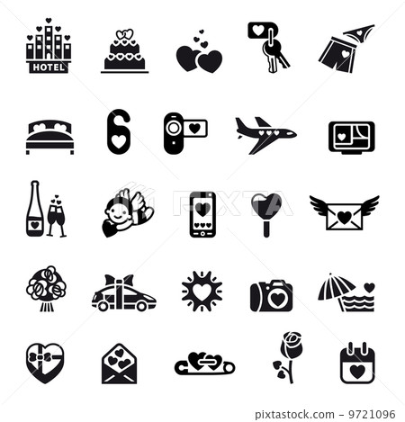 Love icon set 9721096