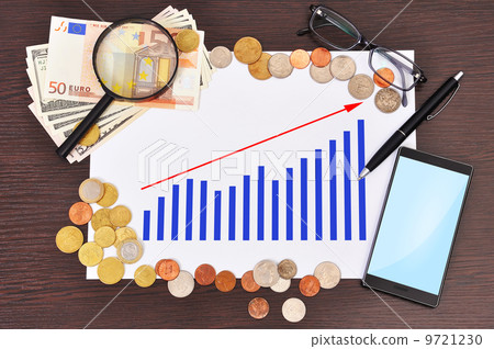 paper with business graphic 9721230