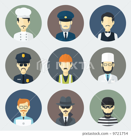Occupations Icons Set 9721754