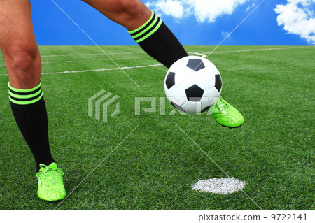 kicking soccer ball kicking soccer ball 9722141