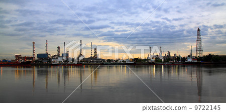 refinery plant area at twilight refinery plant area at twilight 9722145