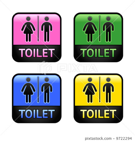 Restroom - colour set symbols Restroom - colour set symbols 9722294