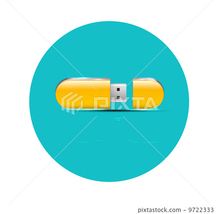 Flat flash USB icon Flat flash USB icon 9722333