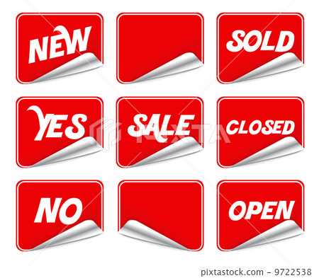Red sticker - Stock Illustration [9722538] - PIXTA
