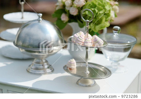 Decorated cupcakes on a stand 9723286