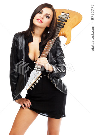 Sexy lady with a guitar 9725775