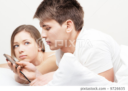 Beautiful couple in bed Beautiful couple in bed 9726635