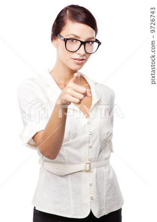 Strict woman in glasses 9726743