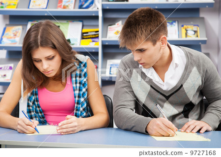 Student cheating at test exam Student cheating at test exam 9727168