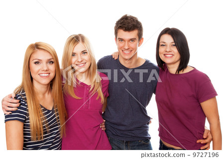 Cheerful young group Cheerful young group 9727196