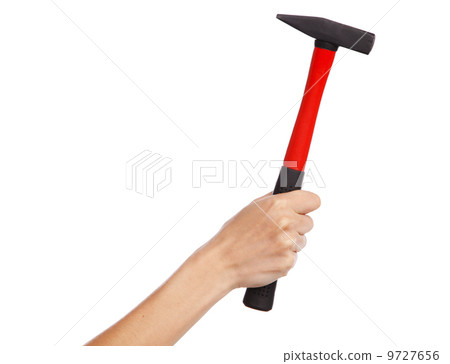 Hand holding a hammer Hand holding a hammer 9727656