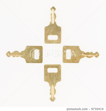 Four golden keys placed in a square Four golden keys placed in a square 9730414