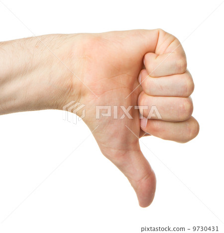 Image of a mans hand showing thumb Image of a mans hand showing thumb 9730431