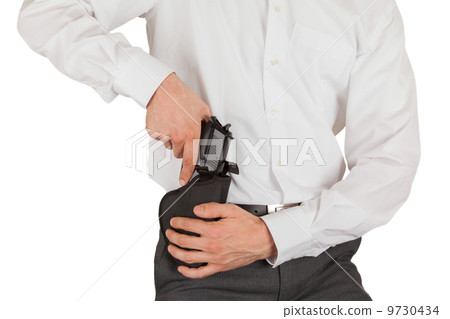 Secret service agent with a gun 9730434