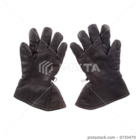 Very old black leather gloves Very old black leather gloves 9730470