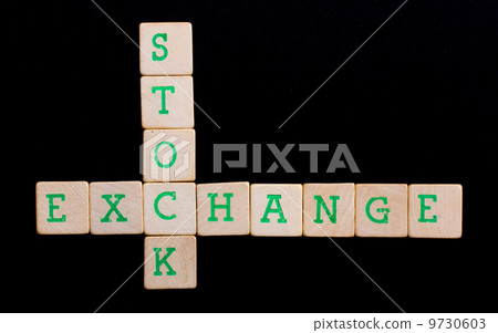 Letters on wooden blocks (stock, exchange) Letters on wooden blocks (stock, exchange) 9730603