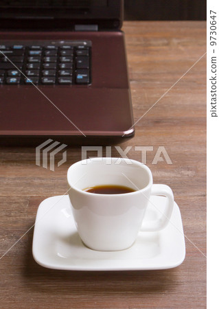 Espresso coffee with laptop Espresso coffee with laptop 9730647