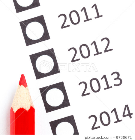 Red pencil choosing a date Red pencil choosing a date 9730671