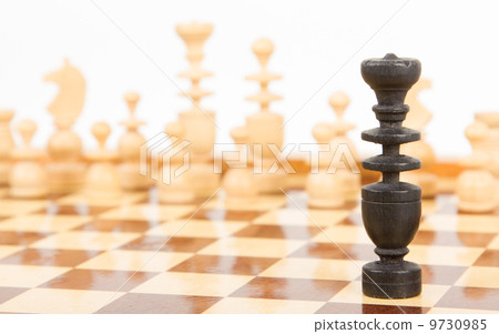 Black chess king isolated 9730985