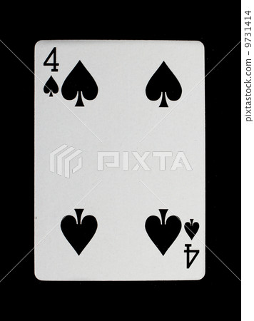 Old playing card (four) isolated Old playing card (four) isolated 9731414