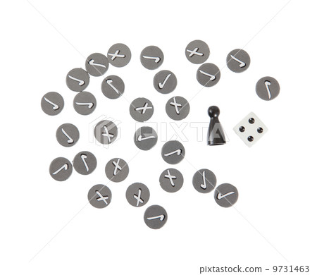 Pawn, dice and chips 9731463