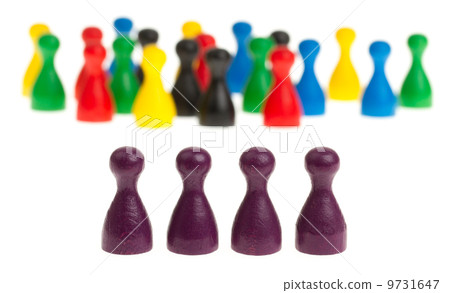 Four purple pawns 9731647