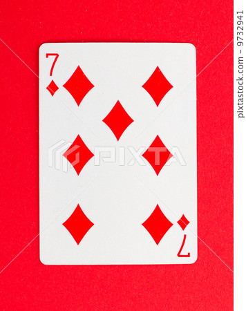 Old playing card (seven) Old playing card (seven) 9732941