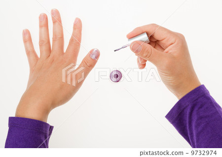 Painting female fingernails Painting female fingernails 9732974