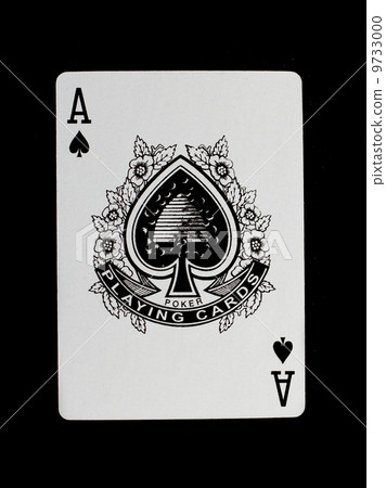 Old playing card (ace) isolated 9733000