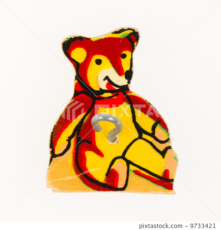 Piece of an antique wooden puzzle for children 9733421