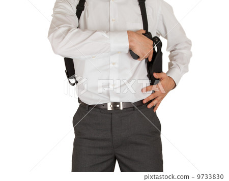 Secret service agent with a gun 9733830