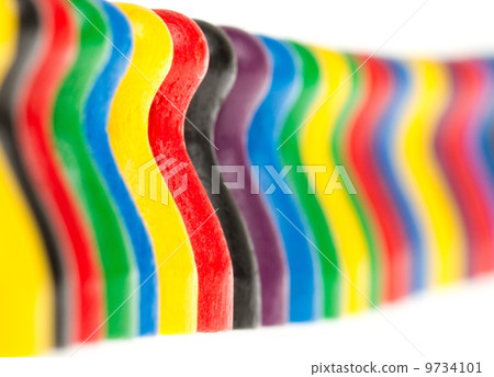 Colorful row of pawns 9734101