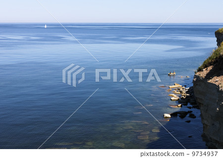 View from the clif on Baltic sea 9734937