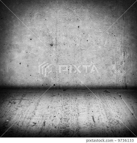 dark concrete wall and cement floor 9736133