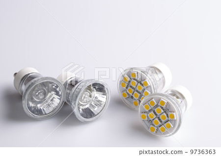 Modern LED bulbs with classic old bulbs 9736363