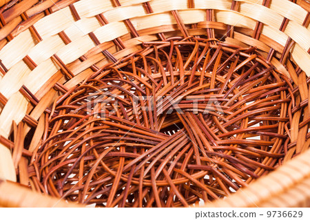 Closeup wicker basket Closeup wicker basket 9736629