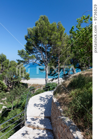 Beautiful small beach on the Spain coast Beautiful small beach on the Spain coast 9736829