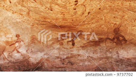 Rock paintings of Tassili N'Ajjer, Algeria 9737702
