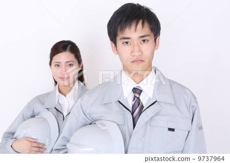 Young men and women in uniforms 9737964