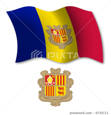 andorra textured wavy flag vector andorra textured wavy flag vector 9738111