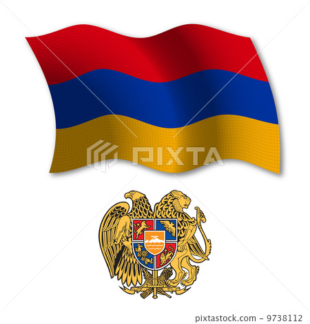 armenia textured wavy flag vector 9738112