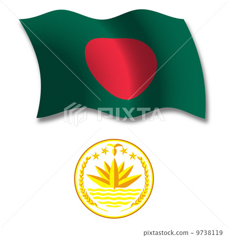 bangladesh textured wavy flag vector bangladesh textured wavy flag vector 9738119