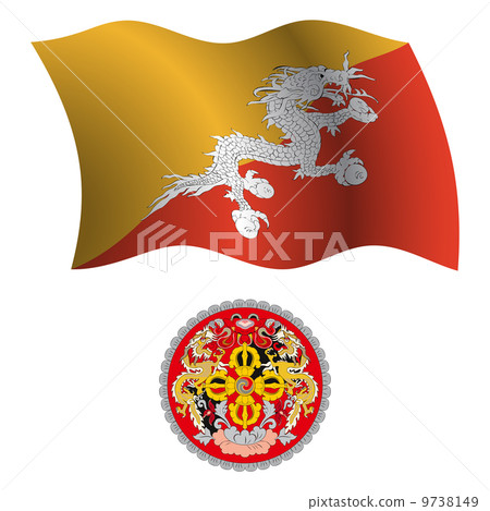 bhutan wavy flag and coat bhutan wavy flag and coat 9738149