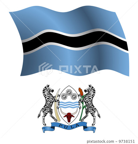botswana wavy flag and coat 9738151