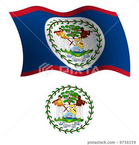 belize wavy flag and coat belize wavy flag and coat 9738159