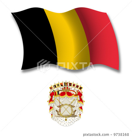 belgium textured wavy flag vector - Stock Illustration [9738168] - PIXTA