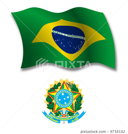 brasil textured wavy flag vector brasil textured wavy flag vector 9738182